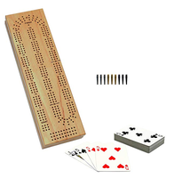 Eastommy Klasik Cribbage Permainan Papan untuk 2-4 Pemain, Biaya Tempat Papan