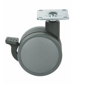 Castor Möbelrollen CASTER Schwenkbare Möbelrollen, JW-Serie Möbelrollen mit Doppelrad PP/Nylon Schwarz, Weiß Modern - Product Image 5
