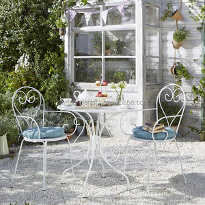 Juego de <span class=keywords><strong>Bistro</strong></span> de jardín de <span class=keywords><strong>Metal</strong></span> blanco francés barato - Product Image 4