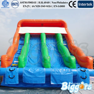 double slide <span class=keywords><strong>lane</strong></span> toboggan gonflable pour piscine - Product Image 6