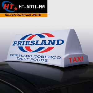 Taxi en blanco que hace publicidad del rectángulo de luz del tejado del coche con CE - Product Image 1