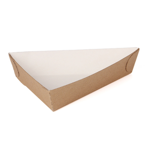 Khay Thức Ăn Bằng Giấy Các-tông F-flute Dùng Một Lần, Khay Thức Ăn Cho Xúc Xích, Khoai Tây Chiên, Hộp Bánh <span class=keywords><strong>Pizza</strong></span> Hình Tam Giác - Product Image 6