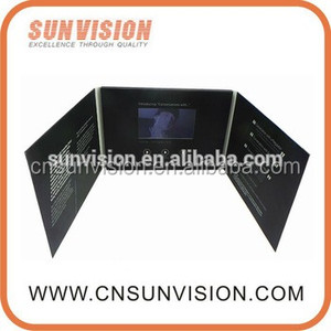 5 "libro de tapa dura con pantalla LCD de vídeo de vídeo folleto en A4, A5 papel de educación propaganda - Product Image 1