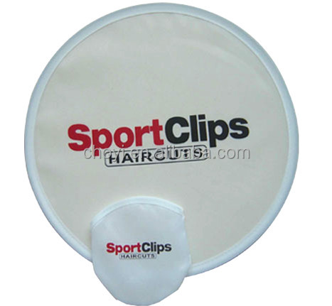 Складной круглый вентилятор, Складной вентилятор с логотипом заказчика, Складной вентилятор из полиэстера