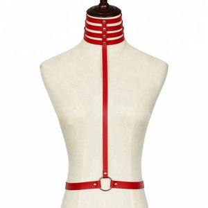 Collier ras du cou punk, harnais de bondage corporel, <span class=keywords><strong>ceinture</strong></span> en cuir PU, bijoux de corps pour <span class=keywords><strong>femme</strong></span>, chaîne de corps tendance - Product Image 3