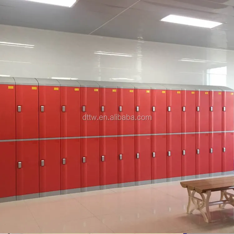 Màu Đỏ Bền ABS Vật Liệu Nhựa Locker Cho Phòng Tập Thể Dục Và Trường Học