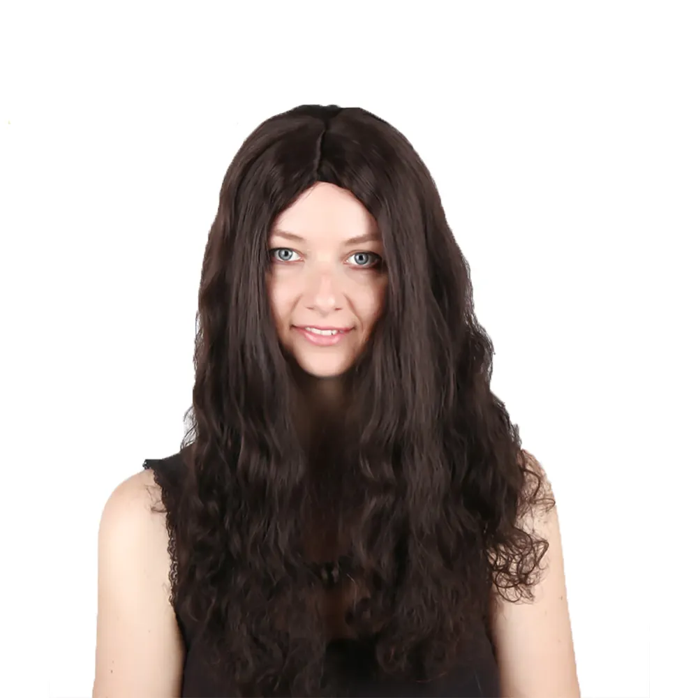 cheap long curly hair wigs fashion brown wigs online