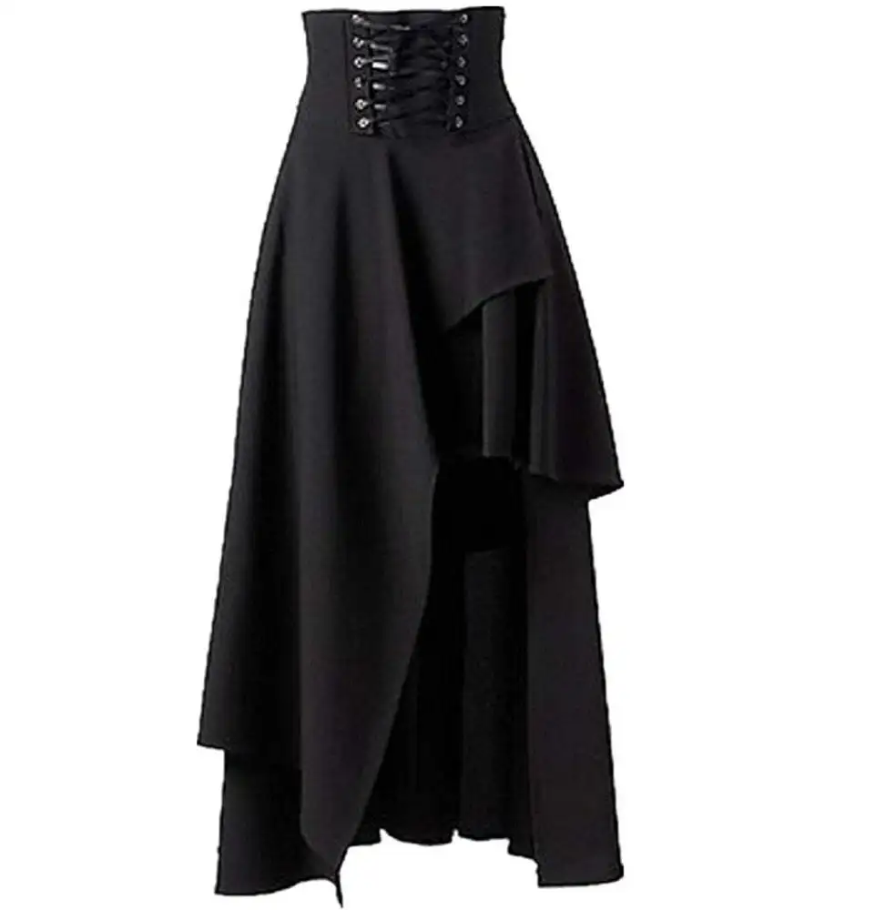 Ecowalson Женская юбка в викторианском стиле в стиле "Лолита", винтажная юбка в стиле стимпанк