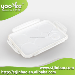 Haute qualité <span class=keywords><strong>3</strong></span> compartiment boîte à Lunch <span class=keywords><strong>Bento</strong></span> boîte cuillère en plastique contenant - Product Image 4