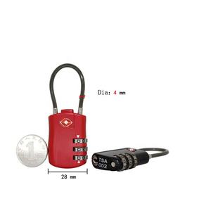 TSA527 Mini câble de haute qualité 3 <span class=keywords><strong>combinaison</strong></span> numérique <span class=keywords><strong>serrure</strong></span> de voyage approuvée par <span class=keywords><strong>TSA</strong></span> candado de <span class=keywords><strong>combinaison</strong></span> para camio - Product Image 5