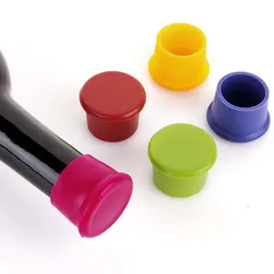 Frasco de silicone para garrafa de vinho tinto a vácuo, produto comestível, atacado