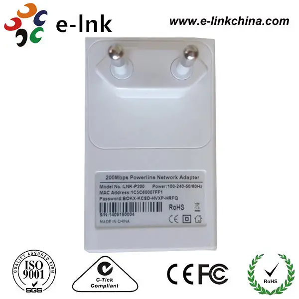 200Mbps 300M QCA6410 powerline network adapter power line communication Solution homeplug oem home plc