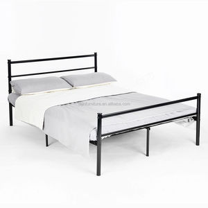 3ft,4ft6 Single,Double Metal Bed Frame in Black Additional Support <strong>Bedframe</strong> - Product Image 1