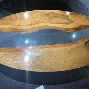 Moderne Rivière Design <span class=keywords><strong>Noyer</strong></span> <span class=keywords><strong>Massif</strong></span> Bois Époxy Résine Rivière Bois Table À Manger - Product Image 2