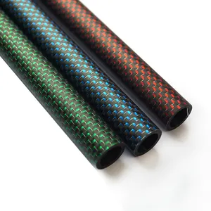 3k mat finish25mm,10 millimetri, 16 millimetri tubo in fibra di carbonio con il colore
