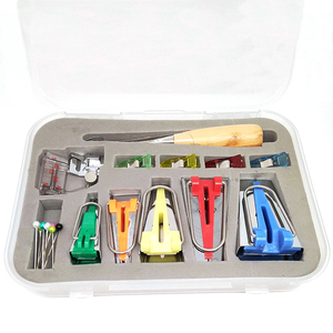 Kits de fabricant de ruban de <span class=keywords><strong>biais</strong></span> toutes les 5 tailles 1/4 "3/8" 1/2 "3/4" 1 "pinces d'artisanat de pied de reliure - Product Image 1