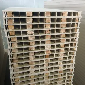 Panel de puerta de WPC de núcleo hueco de extrusión compuesta de plástico y madera a prueba de agua