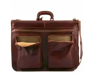 Toptan katlanabilir vintage deri haftasonu çanta seyahat giysi çantası takım çantası