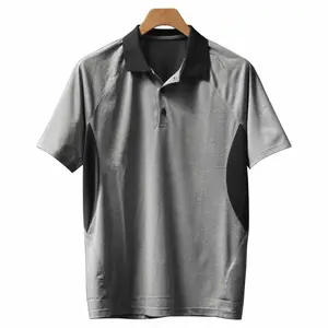 A buon mercato uniforme maglietta grigio traspirante golf dri/dry fit polo t shirt