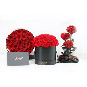 Roses éternelles décoratives, vente en gros, fausses fleurs, pour un cadeau de saint-valentin, pour la maison, vente en gros