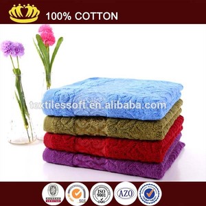 pur coton <span class=keywords><strong>velours</strong></span> jacquard de luxe élégant de couleur satin frontière serviette de bain - Product Image 1