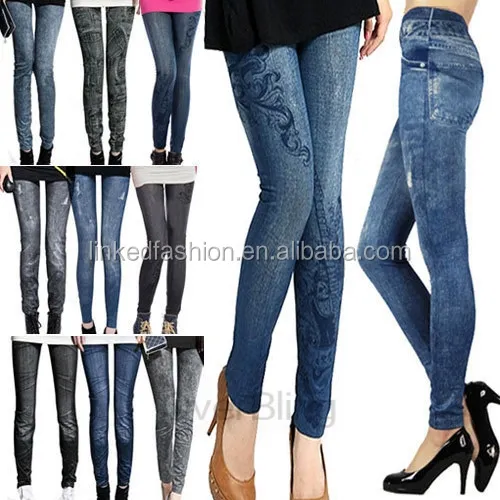 Magro jeggings calças Jeans Leggings para as mulheres jegging