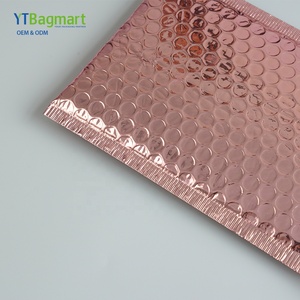 Kim Loại Lá Rose Gold Biểu Tượng Tùy Chỉnh Độn Bong Bóng Phong Bì Vận Chuyển Bao Bì Poly Bong Bóng Bưu Phẩm - Product Image 6