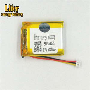 Plugue 1.25-<strong>3</strong> P <strong>3</strong>.7 V 552035 mAh 500 rechargeable lithium polymer battery LiPo battery for Bluetooth devices, skateboard, game player - Product Image 2