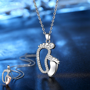 Monili delle donne di Cristallo D'argento Su Ordinazione Madre Figlia Oro Perla Pendente Del Cuore Del Regalo di Giorno <span class=keywords><strong>della</strong></span> Madre Del Bambino <span class=keywords><strong>Mamma</strong></span> <span class=keywords><strong>Collana</strong></span> - Product Image 6