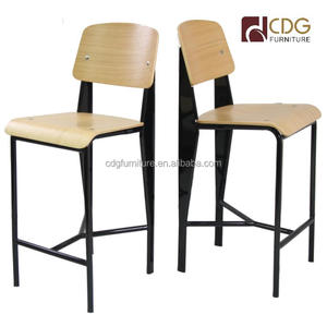 Jean Prouvé estándar de silla muebles silla de diseño réplica moderna barra de metal taburete para la gente pesada - Product Image 3