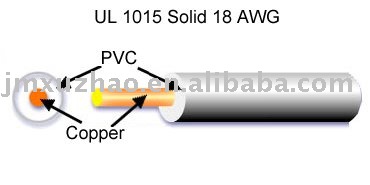 AWG Wire-Solid-18 UL 1015 электрический