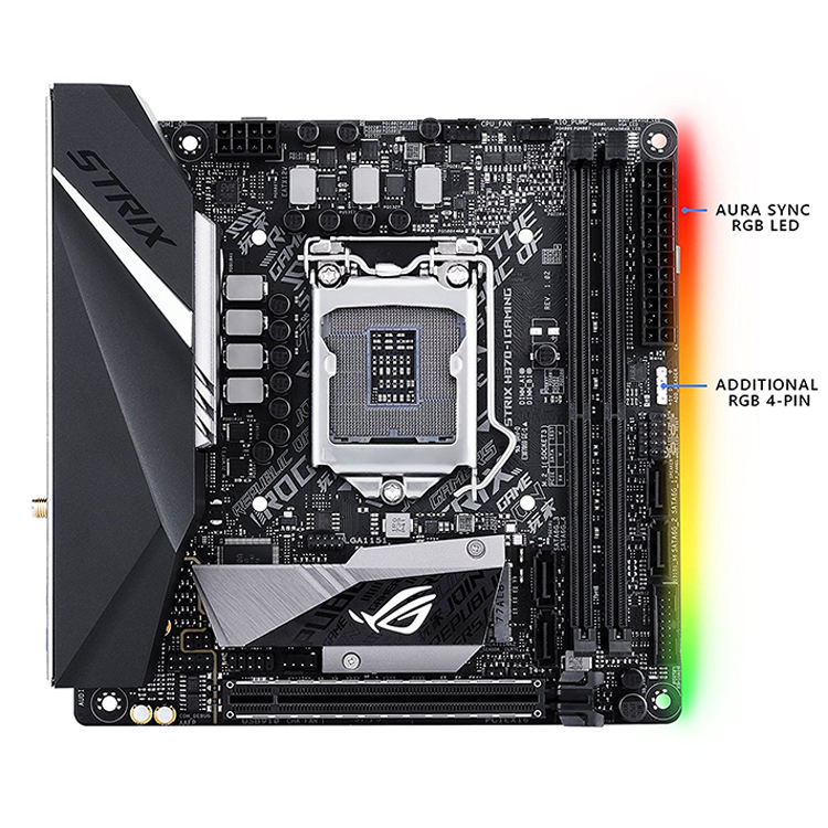 ASUS ROG STRIX H370-I Motherboard GAMING bekas dengan soket LGA1151 siap  untuk prosesor desktop Intel Core generasi ke-8