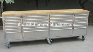 Acero inoxidable de alta resistencia banco de trabajo de herramientas / 96 pulgadas <span class=keywords><strong>en</strong></span> el pecho banco de trabajo con cajón - Product Image 3