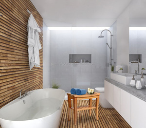 <span class=keywords><strong>Asiento</strong></span> de Ducha Ecológico de Bambú, Banco Organizador para Baño y Spa con Estante de Almacenamiento, Diseño Decorativo para Dormitorio y Hotel - Product Image 3