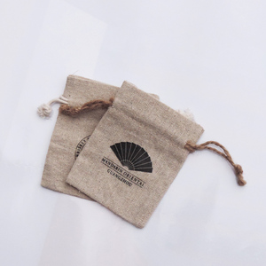 <span class=keywords><strong>Pochette</strong></span> cadeau personnalisée en lin, avec cordon en <span class=keywords><strong>chanvre</strong></span>, bon marché - Product Image 3