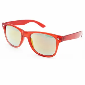 Humo azul verde amarillo rojo púrpura marrón claro Color de las lentes de gradiente, atributo óptico barato gafas de sol de promoción