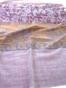 Écharpe jacquard Semi en pashmina 100%, châle en laine Fine - Product Image 4