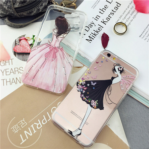 Accesorios <span class=keywords><strong>del</strong></span> teléfono al por mayor linda chica shinning suave TPU teléfono móvil caso para el iPhone 6 S 7 8 más X - Product Image 2