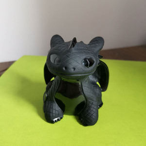 Meubles en obsidienne noire, édition, sans dents, Dragon, fait à la main, la nuit, furie, le mignon, dragons - Product Image 1