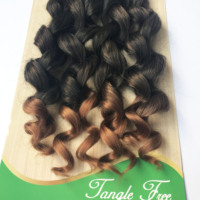 Extensions de cheveux synthétiques bon marché et tendance, toutes en un, boucles douces Diva, 4 pièces/sac, 16''18'', pour la vente en gros
