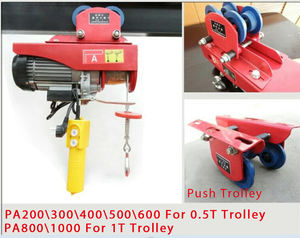 Palans électriques à câble métallique de 200 kg avec chariot manuel - Product Image 2