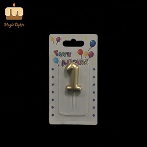Bougies d'or de numéro d'anniversaire de cire de paraffine 100% finement traitées - Product Image 6