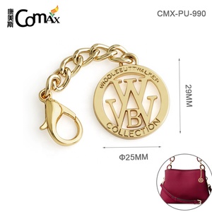 Étiquette de <span class=keywords><strong>sac</strong></span> personnalisée de 1 pouce en forme de cercle d'or avec logo en métal creux avec chaîne et fermoir <span class=keywords><strong>pour</strong></span> sacs <span class=keywords><strong>à</strong></span> <span class=keywords><strong>main</strong></span> - Product Image 2