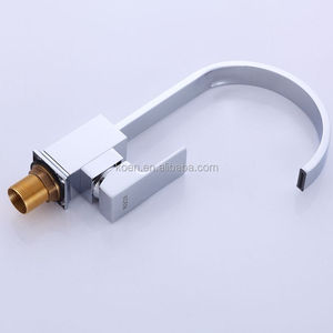 Modern High Quality Brass Color Kitchen Faucet Single Hole <strong>square</strong> Kitchen Mixer Hot Cold Ceramic Spool Water <strong>Tap</strong> - Product Image 6