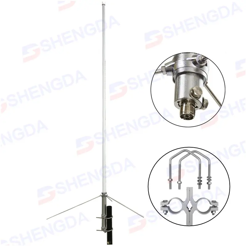 Antena em fibra de vidro para estação de transmissor base, sd. diamond x50 144/430mhz