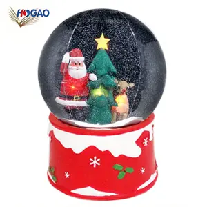 China itens de importação de resina cúpula globo de neve Papai Noel presente de Natal decoração de mesa