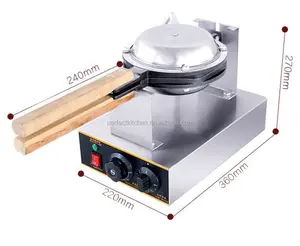 110V Electric Bubbleワッフルメーカー/220V Hongkong Commercial Bubble Egg Waffe Making MachineとTimer