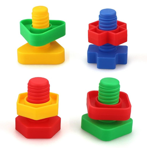 Jouets éducatifs STEM de construction et d'appariement pour la pratique de l'ergothérapie, avec écrous et boulons géants - Product Image 3