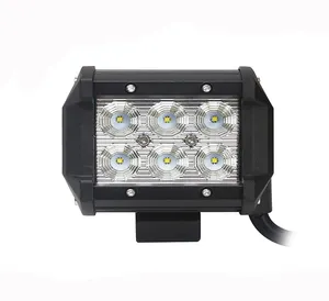 Super bright dual row IP67 18w led work light bar 4 inch led flood spot 12v led light bar offroad 4" for truck