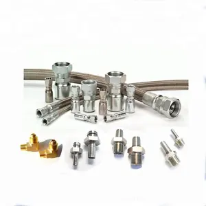 Thép không Gỉ Nữ 1/4 "-3/8" NPT Nam Ống Vách Ngăn Phù Hợp